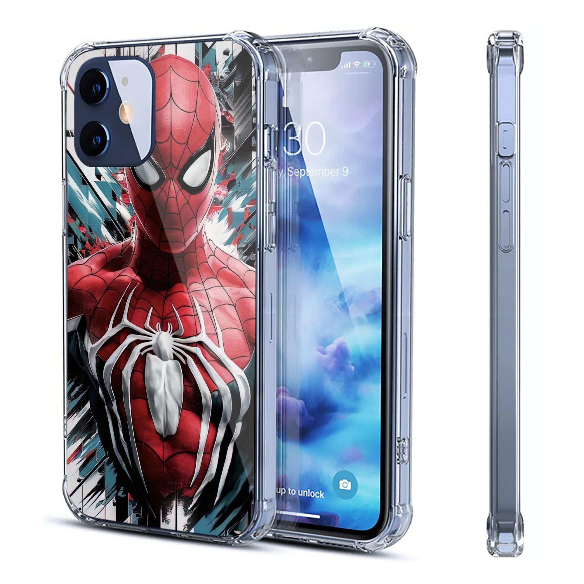 （画像用） Spider Man スパイダーマン 【iPhone 12シリーズ対応】透明スマホケース（クリアソフトケース）